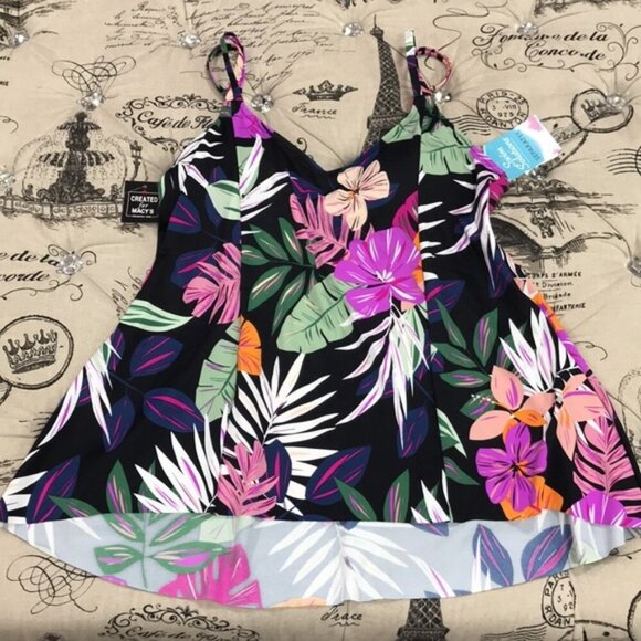 Swim Solutions Princess-Seam Tankini Top - Picture 4 of 8